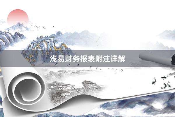 浅易财务报表附注详解